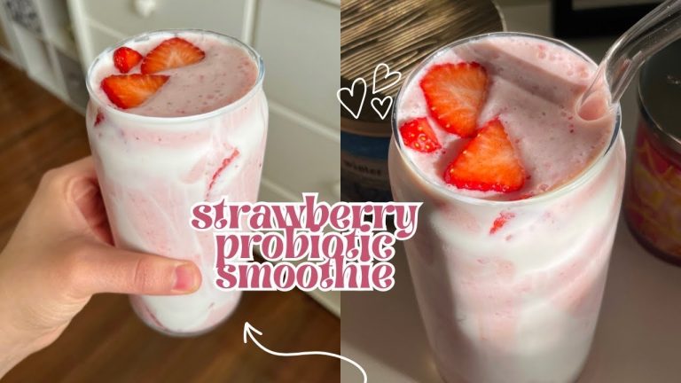 Strawberry Probiotic Smoothie Recipe | Copycat Erewhon Smoothie at Home | Paola Santana
