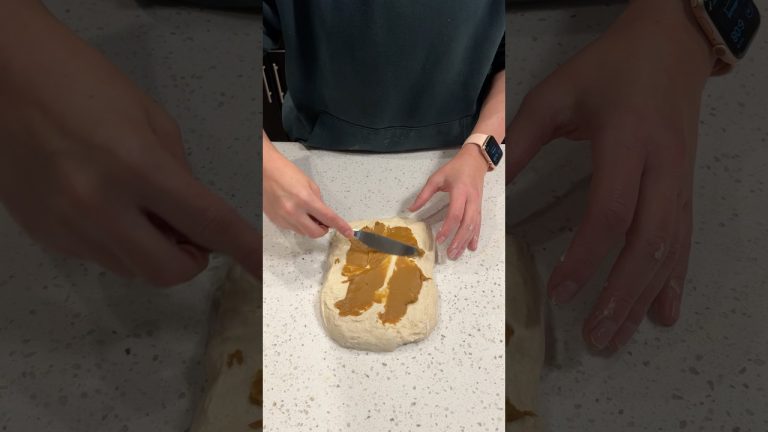 Cookie Butter Sourdough Bread Shaping #sourdough #cookiebutter