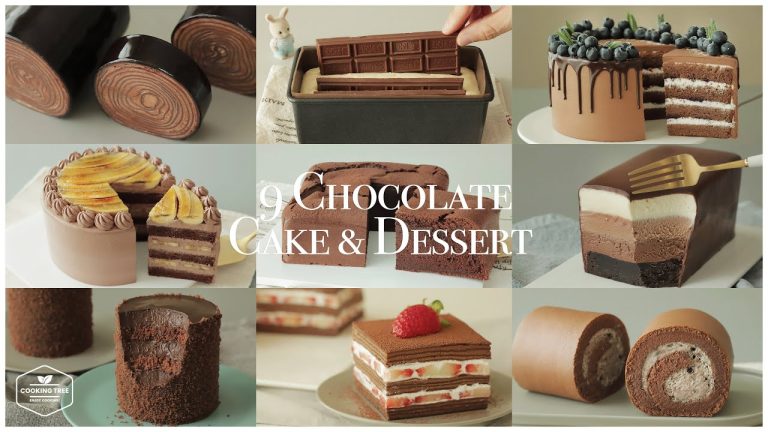 9가지 초콜릿 케이크 & 디저트 모음.zip : 9 Chocolate Cake & Dessert Recipe | 홈베이킹 영상모음 Baking Video | Cooking tree