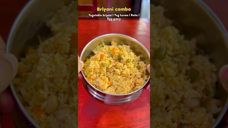 Today’s lunchbox recipe: Veg briyani with veg kurma #shortsfeed #lunchideas #lunchbox #pongal