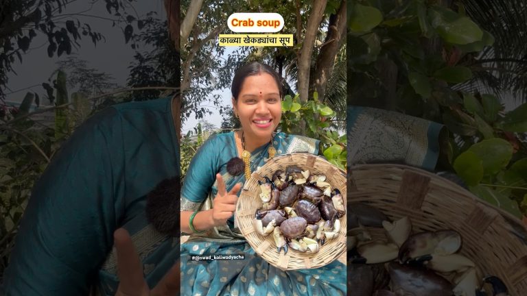 🦀 crab soup #soup #crab #recipe #kolinbay #agrikoli #seafood #@Swad_Koliwadyacha #bombil #kokan