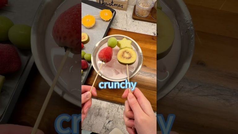 3 levels of tanghulu 🍓🍡🥝⭐️