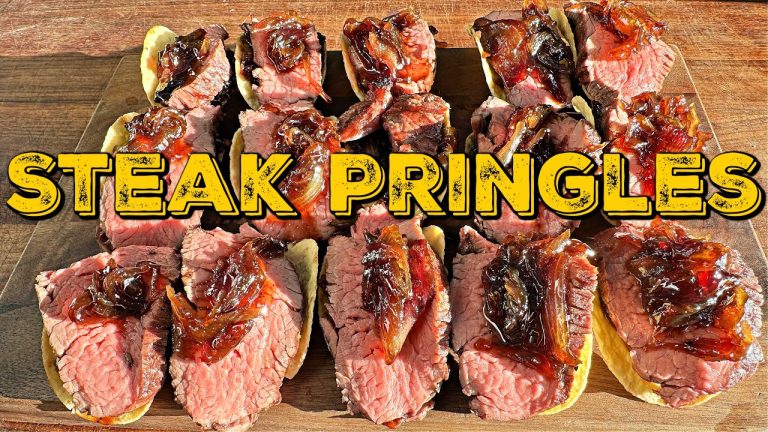STEAK PRINGLES mit Balsamico Zwiebeln – Tolles Fingerfood vom Grill