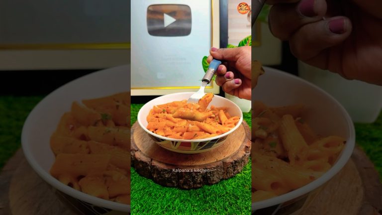 Easy pasta recipe 😍😍❤️❤️… #shorts #pasta #pastalover #redsausepasta #shortsvideo #kalpanaskitchen