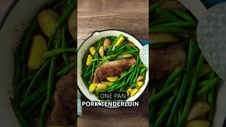 One pan cast iron pork tenderloin #easyrecipe #castironcooking #dinnerideas #castiron #porkrecipe