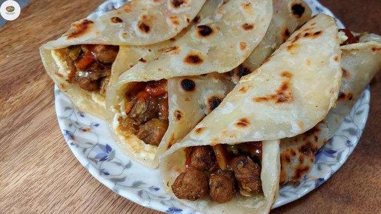 Soya Kathi Roll | soyabean Roll recipe