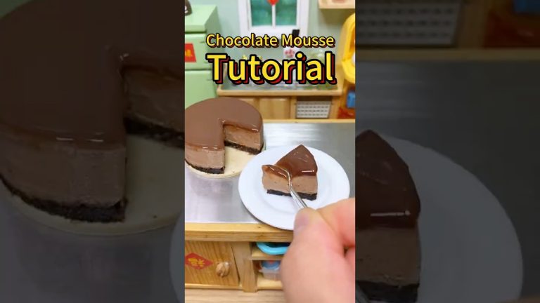 Chocolate Mousse Cake Tutorial 🍰 !! #dessert #chocolate #diy #minifood