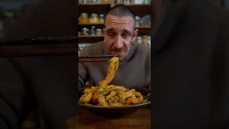 THICK potato noodles 🍜 #shorts