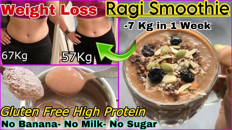 Ragi Smoothie Recipe for Weight Loss – No Milk – No Sugar – No Banana | Ragi Recipe for Weight Loss.