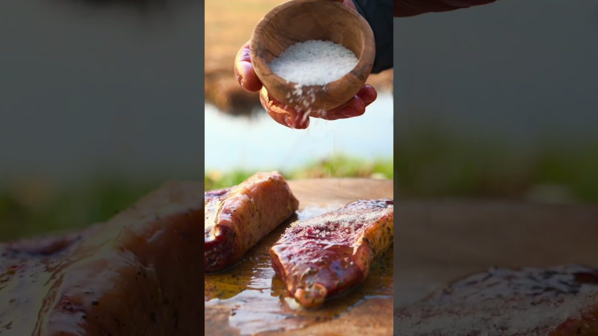 Steak on Shovel  #outdoorcooking