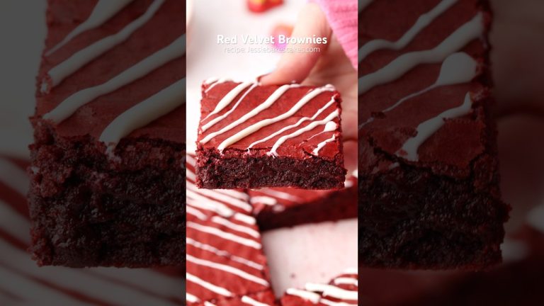 Treat yourself this Valentine’s Day 🥰❤️ #redvelvet #brownies #shorts #baking #recipe