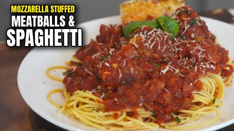 Spaghetti & Mozzarella-Stuffed Meatballs!