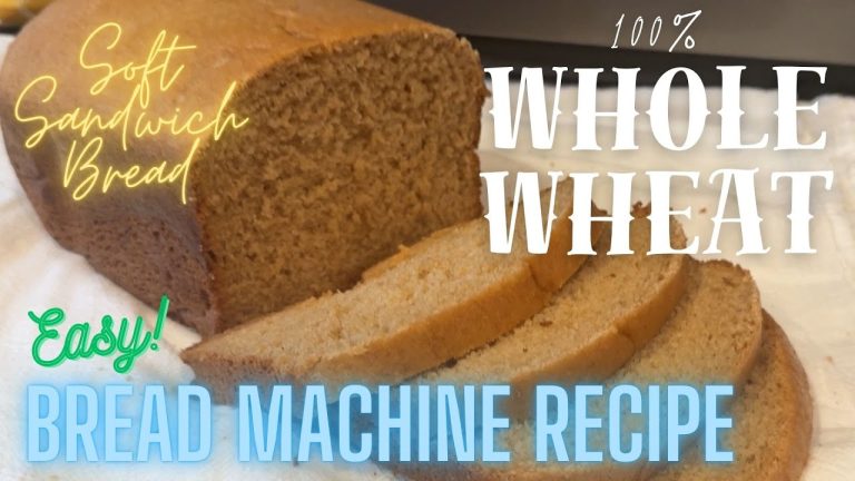 Whole Wheat Sandwich Bread Machine Recipe! 100% WW Flour – NOT DENSE! EASY! #recipe