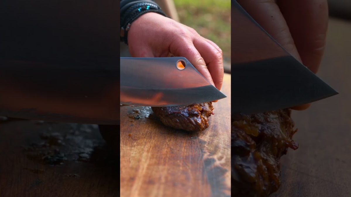 Beef Steak on a Shovel #outdoorcooking