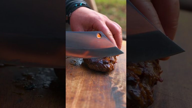 Beef Steak on a Shovel  #outdoorcooking