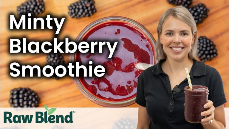 How to make a Minty Blackberry Smoothie in a Vitamix Blender! | Recipe Video