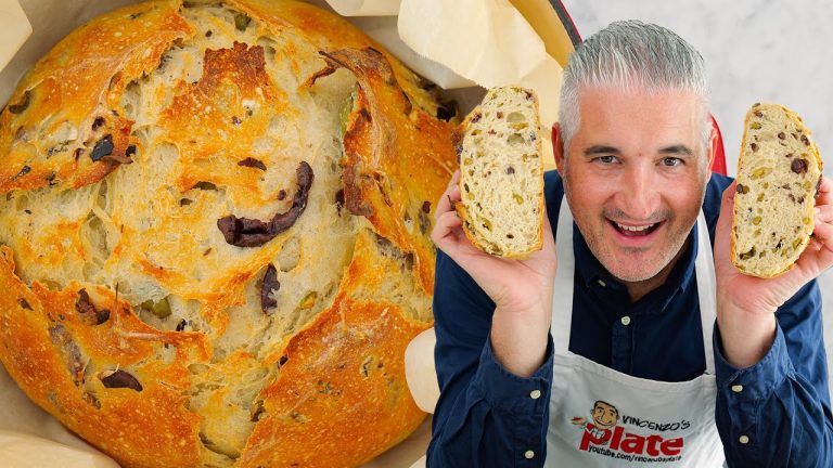 The Ultimate No Knead Olive Bread Recipe