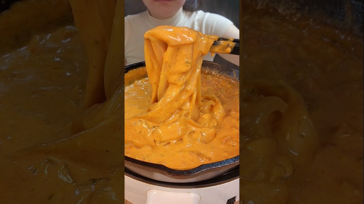 꾸덕꾸덕 중국당면 로제파스타 대~박 #mukbang #까르보불닭볶음면 #먹방