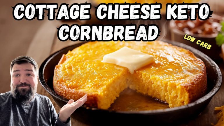 Easy Keto Cornbread Recipe! Cottage Cheese, Low Carb High Protein
