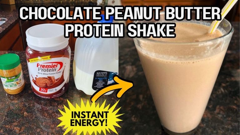 Ultimate Protein Shake Recipe: Chocolate Peanut Butter Heaven 🥜🥤 47g Protein in 5 Minutes!✨