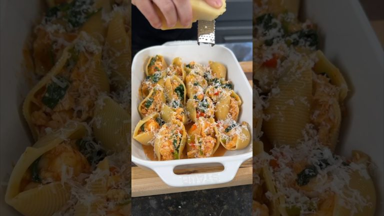 Seafood Stuffed Shells Recipe #SHORTS