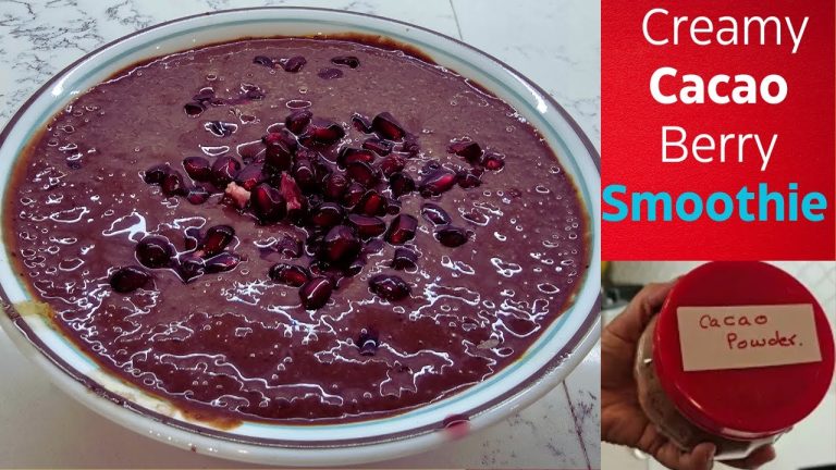 Healthy Food Recipe for Glowing Skin | Creamy Cacao Berry Smoothie