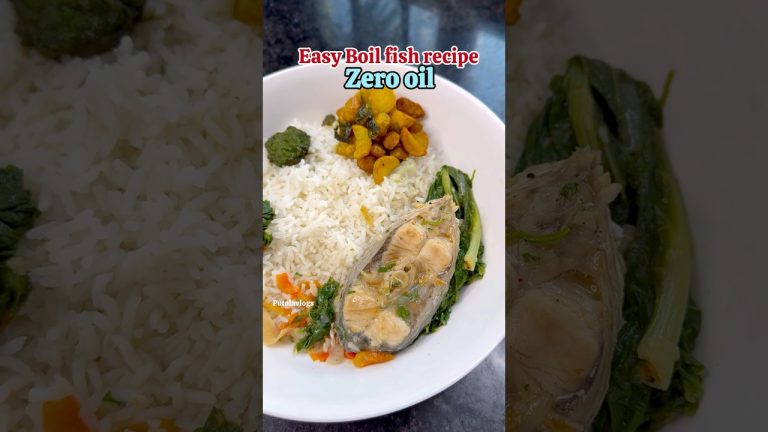 Zero oil || Boiled fish Recipe #trending #recipe #food #putola #boilfish