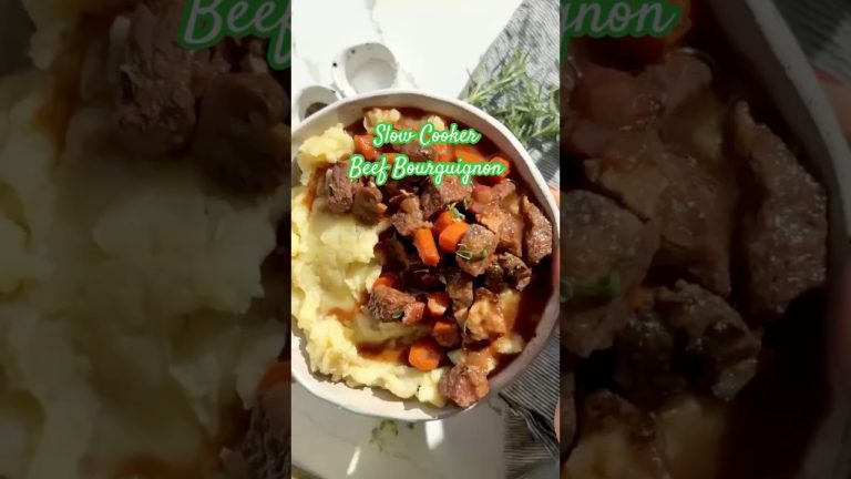 Slow Cooker Beef Bourguignon 😋