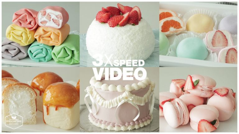 #127 3x Speed 케이크 디저트 베이킹 영상 : Cake Dessert Baking Video | Cooking tree