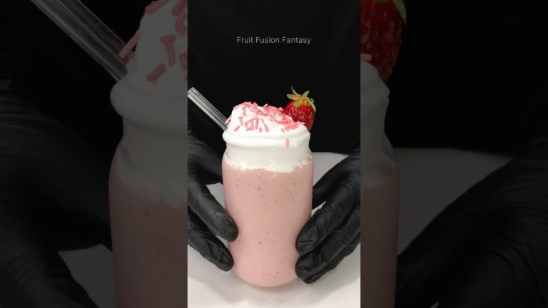 Strawberry Milkshake recipe #shorts
