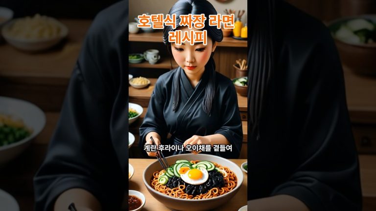 [ENG/JP] 호텔식 짜장 라면 레시피 / Hotel-style jajang ramen recipe #shorts
