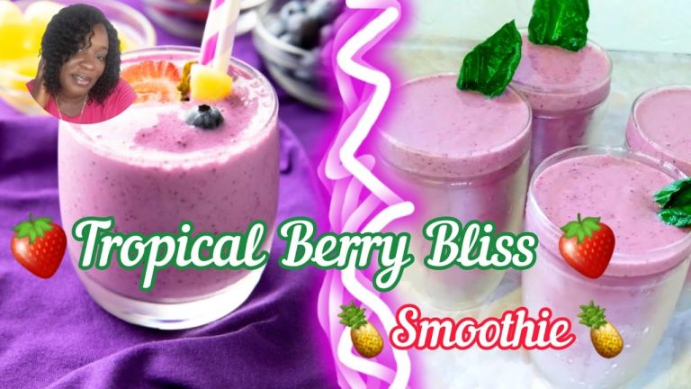 Tropical Berry Bliss Smoothie||Healthy Smoothie Recipe||Creamy Thick Mix Fruits Smoothie Recipe
