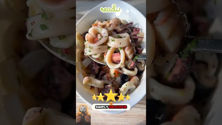 Salad, but make it seafood: Octopus & Squid Perfection! 🦑🐙🔥