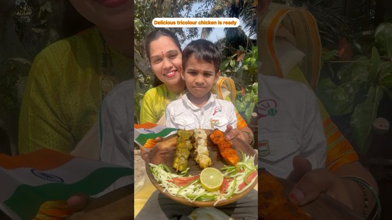 तिरंगा स्मोकी चिकन. #chicken #recipe #cooking #fish #boat #food #seafood #@Swad_Koliwadyacha #koli