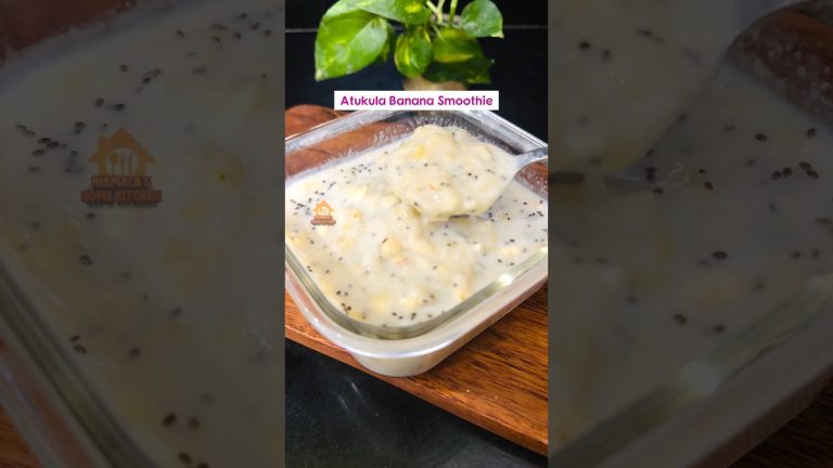 Banana Smoothie Recipe | Atukula Banana Smoothie in Telugu | Banana Smoothie for Energy