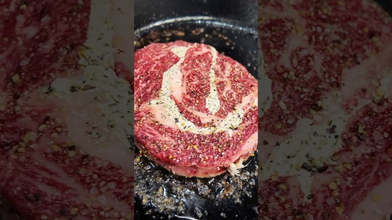 Red Wine Shallot Butter Wagyu Ribeyes 🥩 #steak