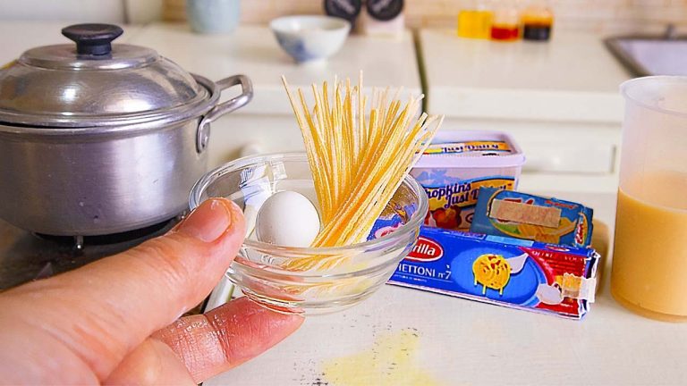 Quick & Easy Pasta Recipe Miniature Cooking ASMR Real Mini KITCHEN TOY SET