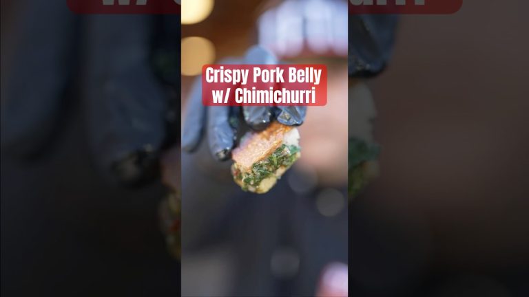 Crispy Pork Belly w/ Chimichurri #chicharon #chimichurri #porkbelly #crispy #asmrfood #tftibbq