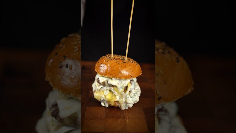 Camembert cheese beef burger ! #shorts