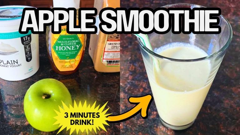 Apple Smoothie Recipe: Healthy 3-Minute Breakfast Hack 🍎 Energy-Boosting & Weight Loss Friendly!🥤✨