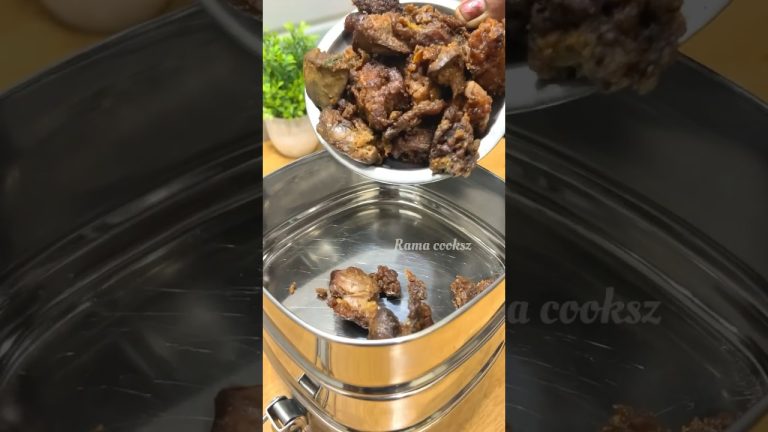 Lunch Recipe: Chicken Liver Masala n Fry | Masala Rice n Fruits #shortsfeed #lunchbox #lunchideas