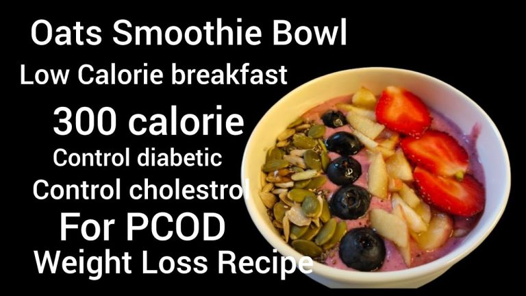Oats Smoothie Bowl For Weight Loss PCOD/Breakfast Smoothie Recipe #breakfast #smoothie