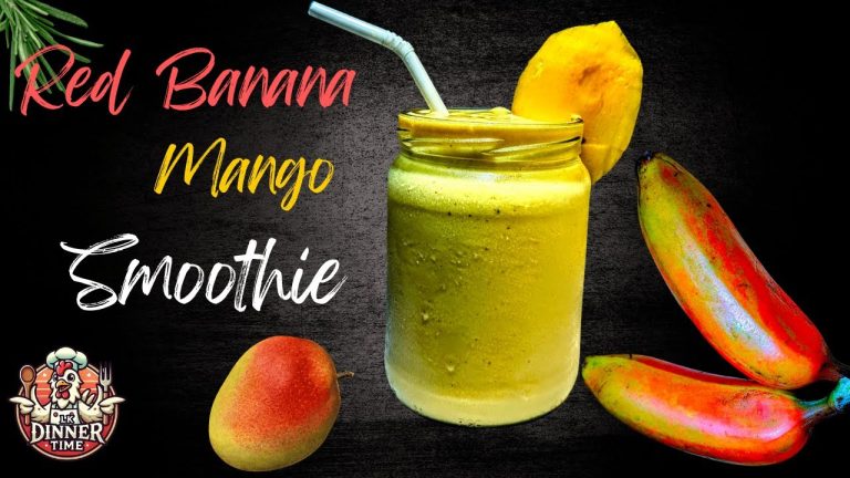 Red Banana & Mango Smoothie | Creamy & Healthy Drink with Yogurt & Fresh Milk | Lk Dinner Time