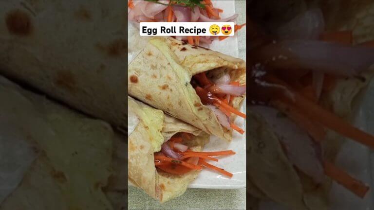 Egg Roll Recipe 🤤😋 how to make egg roll #shorts #eggroll #recipe #nonveg #breakfastrecipe #trending