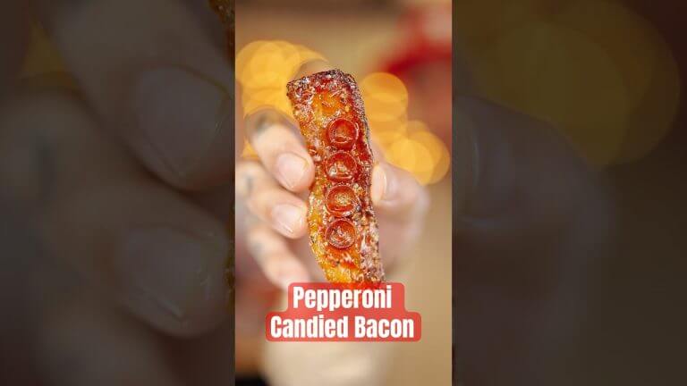 Pepperoni Candied Bacon #bacon #pepperoni #candiedbacon #baconrecipe #tftibbq