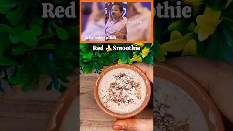 🔥Red banana smoothie 💯 best for breakfast #shorts #shortvideo #bananashake #viralvideo
