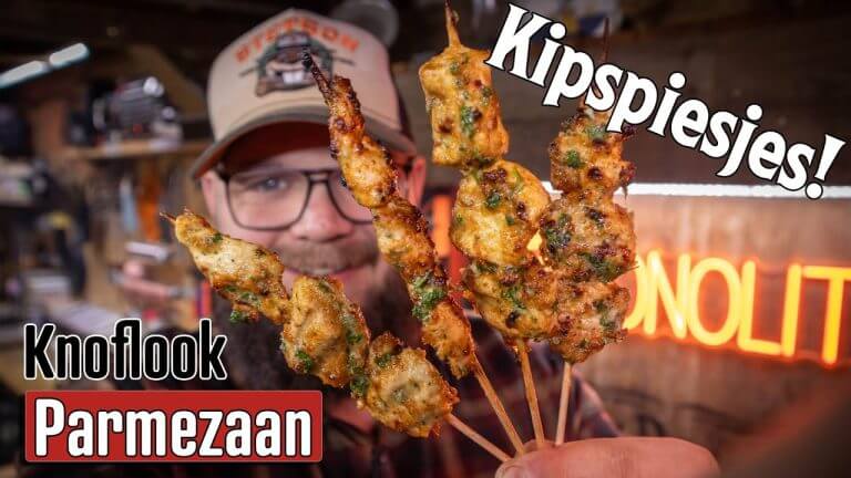 Knoflook Parmezaan Kipspiesjes met Knoflook Parmezaan boter! – NasQ BBQ