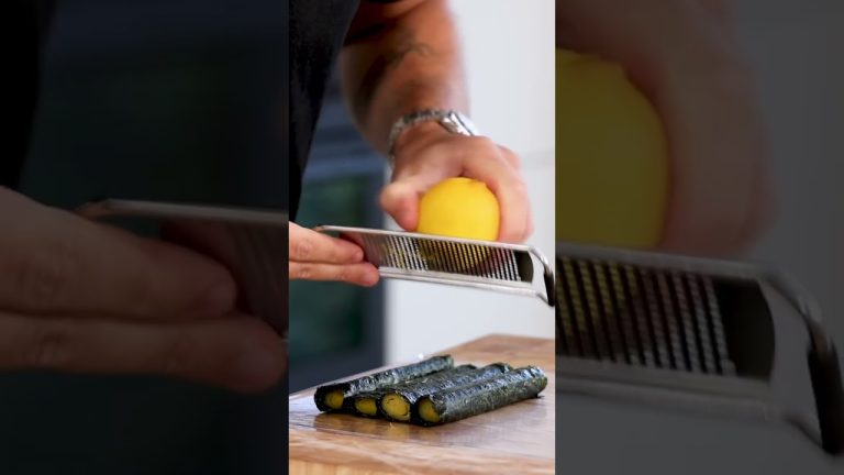 A leek & nori mosaic! Fine dining vegan recipes #shorts