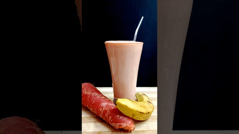 How to make a Banana Carrot Milkshake asmr🍌🥕#shorts #shortvideo #banana #carrot #milkshake