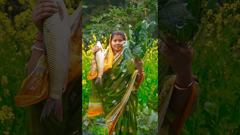 New Style Mrigel Fish Recipe with Fresh Broccoli 🤤 #shorts #trendingshort #fishrecipe